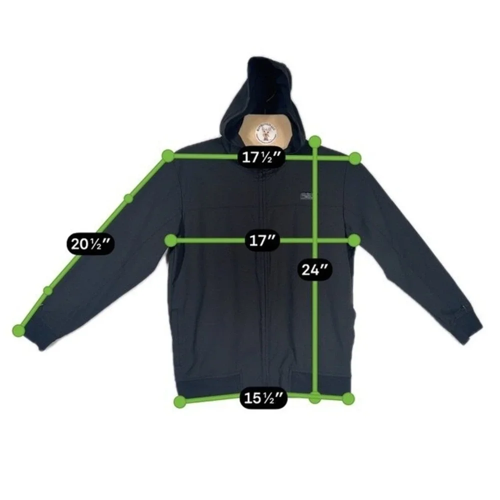 TravisMathew Youth Large Black Hooded Performance Jacket Full Zip Stretch